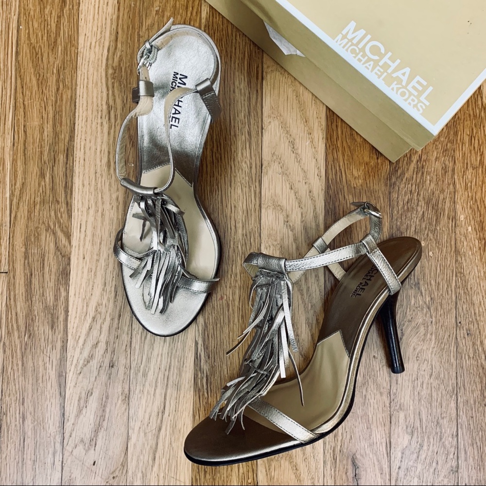 -FringeWorthy- Michael Kors Fringe Heels NIB